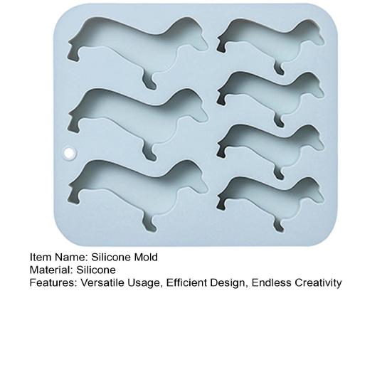 Силиконовая форма для льда в форме таксы, форма для шоколадных конфет, для печенья, для мастики