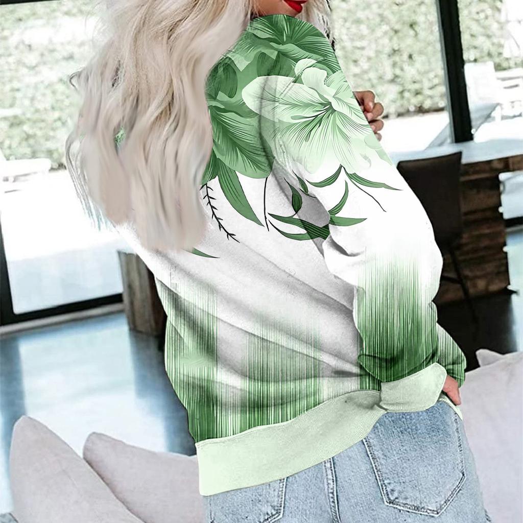 Женская толстовка с цветными блоками, повседневная удобная свободная легкая женская толстовка с длинным рукавом и круглым вырезом