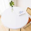 Round Elastic Table Cover Milk Silk Table Mat Party Supplies Dining Tablecloth  Outdoor
