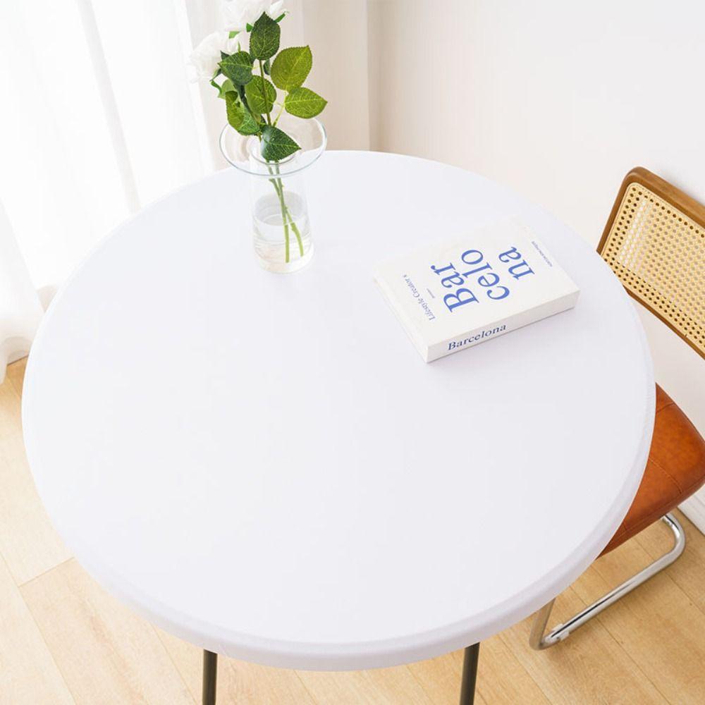 Waterproof Elastic Table Cover Milk Silk Table Mat Easy To Clean Dining Tablecloth Dining Table