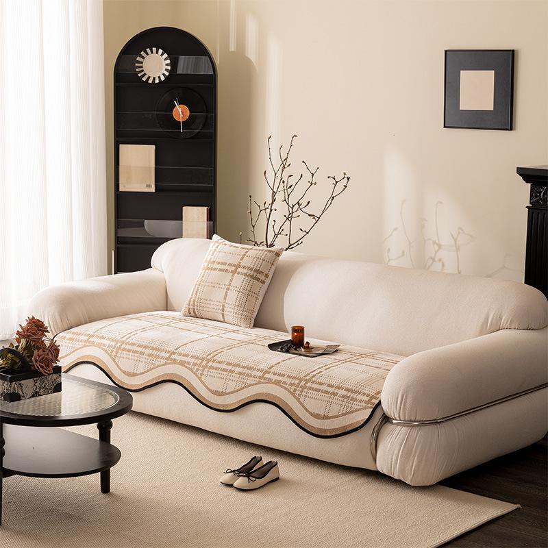 New Light Luxury Sofa Cushion Universal In All Seasons Chenier Non-Slip Leather Seat Cushion Sofa Cover Cover Cover Towel