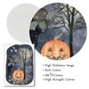 Bat and Jack Lantern  Halloween Wall Art Canvas Painting Cute Black Cat And Ghost Poster Wall Picture for Kids Halloween Decor