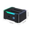 Внешний корпус для жестких дисков с двумя отсеками USB 3.0 для 3,5- и 2,5-дюймовых дисков, док-станция с удобной функцией автономного клонирования