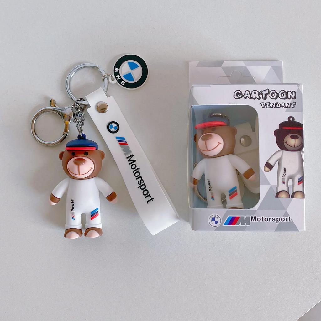 LNMAT1 Car Sticker New Little Bear Doll Car Logo BMW Emblem Luxury Car Keychain For BMW X1 X2 X3 X4 X5 X6 3 5 Series M2 M3 M4 M5 M6 M7