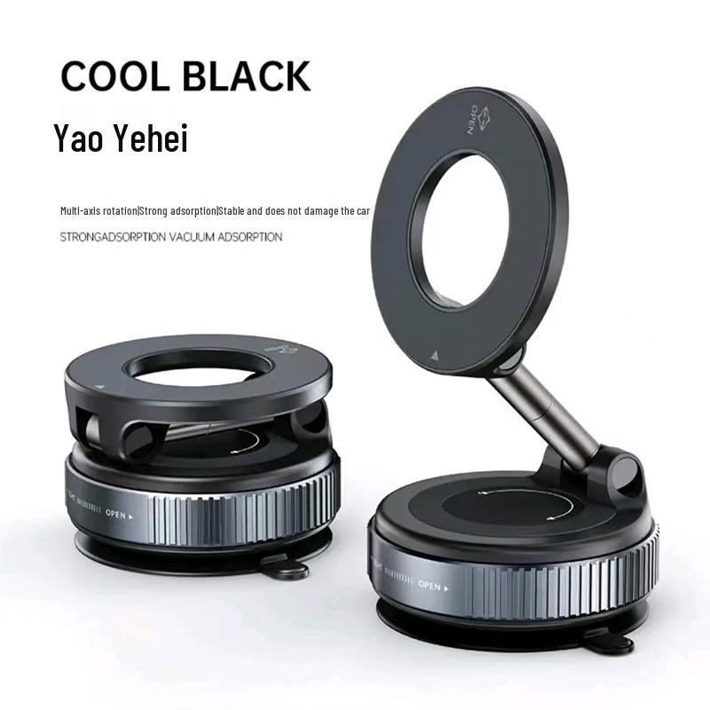 Magnetic Rotating Foldable Double-Sided Vacuum Suction Car Phone Stand