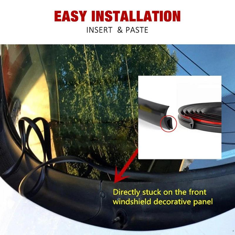 Windshield Rubber Seal Strip Self-adhesive Windshield Sunroof Dustproof Noise Reduction Sealing Strip For Auto Car Dashboard