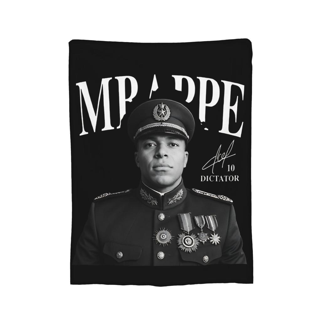 Pipini M-Mbappes Novelty Football Fleece Throw Blankets Funny Blankets for Sofa Bedroom Warm Bedroom Quilt,