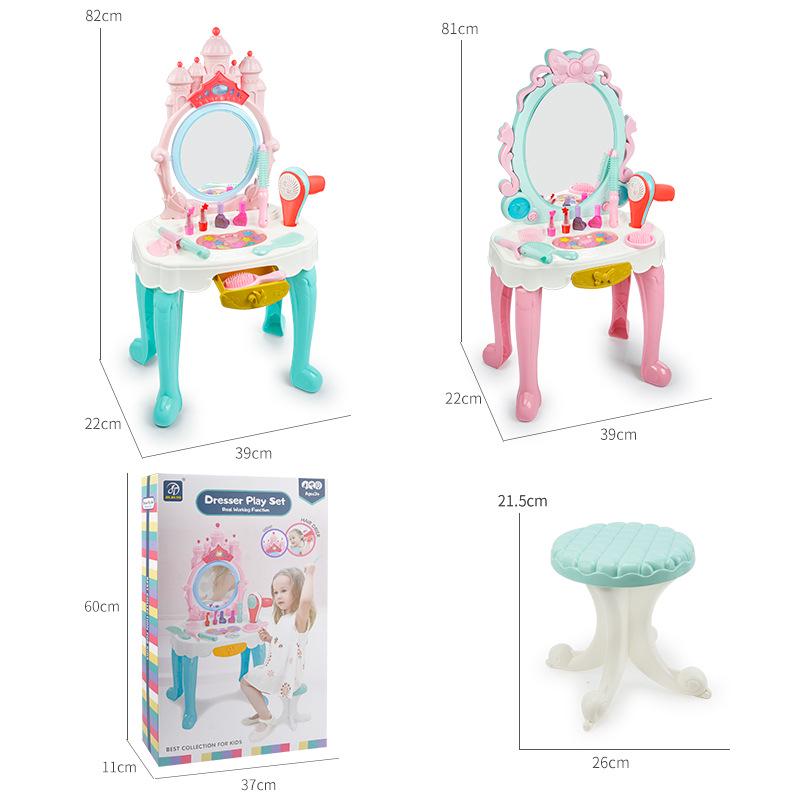 Набор туалетного столика и стула для принцессы для детей: Игровой набор для макияжа и подарок на день рождения