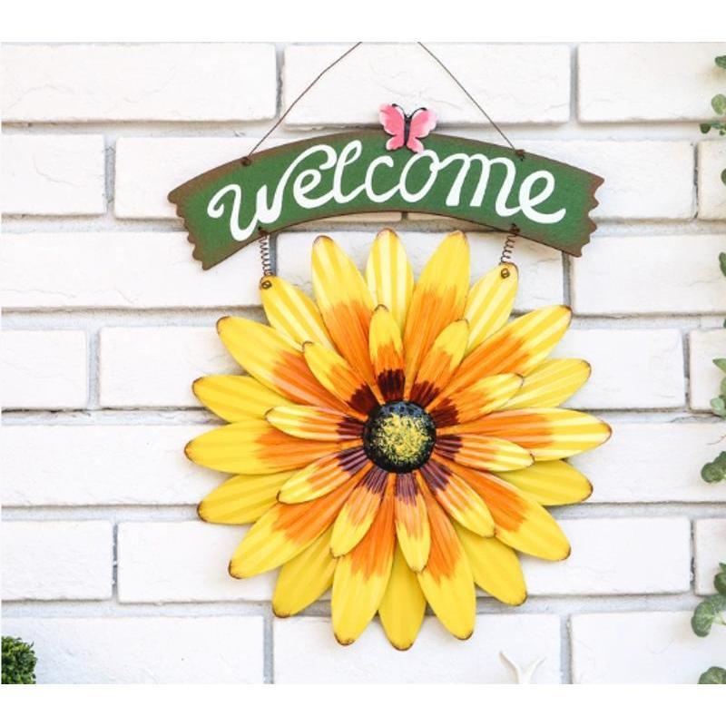 Hot Sale Beautiful 3D Flower Decoration 2025 New Metal Daisy Wall Hanging Decoration Suitable Household Gate Pendant Decorative