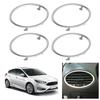 4 шт. Автомобильный кондиционер отделка выходного отверстия крышка украшения круг кольца наклейка автомобильный аксессуар для роскошного салона сенсорный