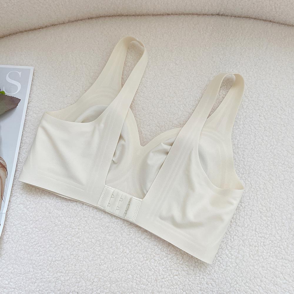 Ультратонкий бесшовный спортивный бюстгальтер с заячьими ушками и широкими бретелями