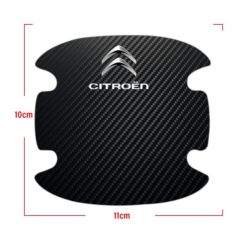 4PCS Car Door Handle Protection 3D Sticker Car Styling For Citroen C1 C2 C3 C4 C5 X7 Berlingo Xsara C8 C4L DS3 DS4 DS5LS DS6 WP6