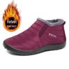 Unisex Plus Size Fleece-Lined Cotton Snow Boots for Middle-Aged & Elderly - Warm, Slip-On, Low-Cut Design