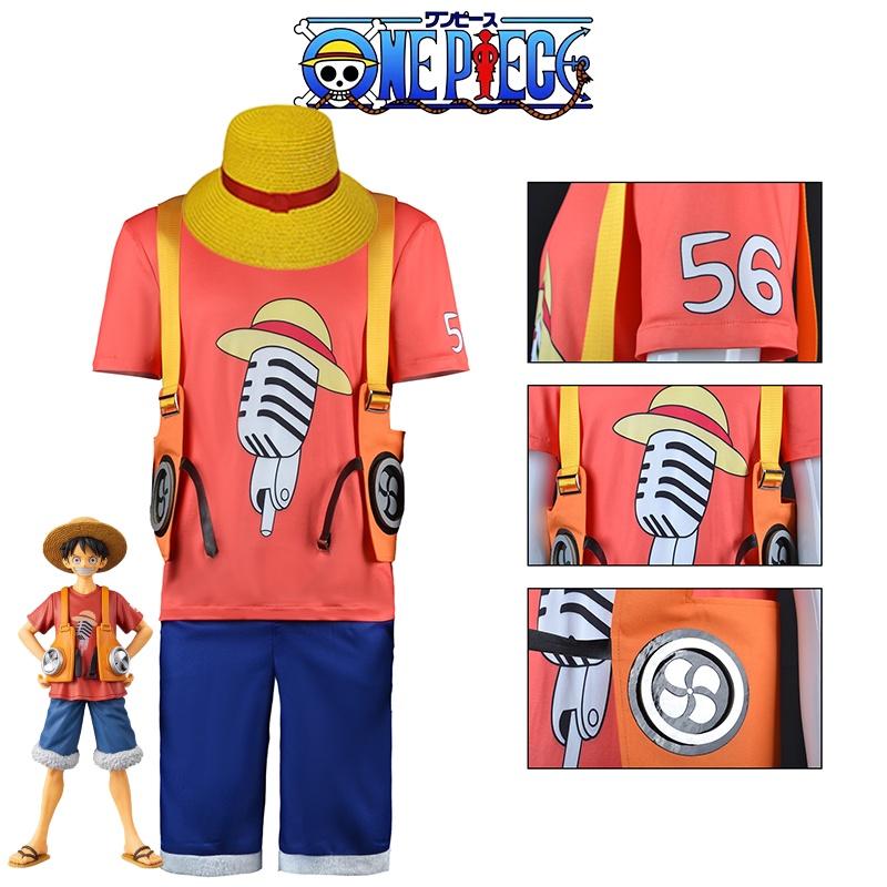 Костюм Косплей Луффи из Фильма Красный One Piece для Детей и Взрослых