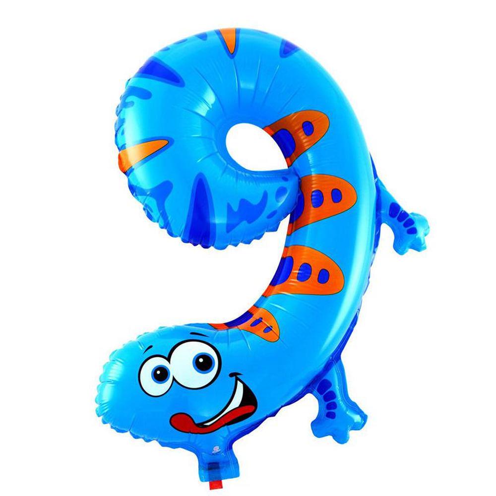 1 шт., воздушные шары из фольги с номерами животных, детский декор для вечеринки, дня рождения, свадьбы