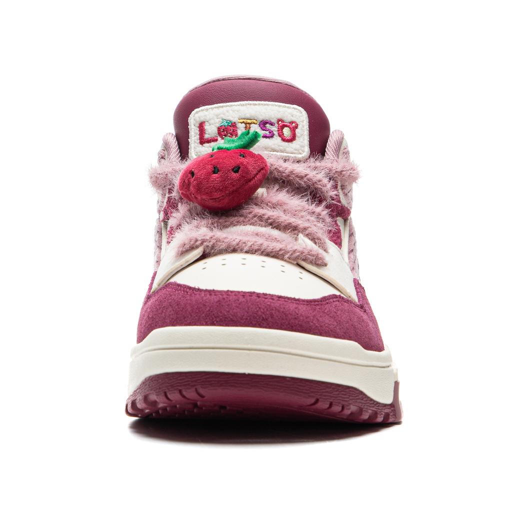 Disney X Li Ning Wei Wu Mid Thick Bottom Classic Trendy High Top Sneakers Women Sneakers White Pink AGCU156-4