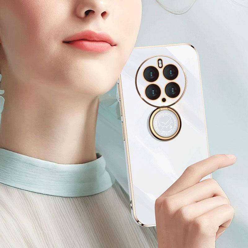 Чехол XINLI с подставкой для телефона Huawei Mate 50 Pro 4G, Гальванизированная ударопрочная ТПУ задняя крышка