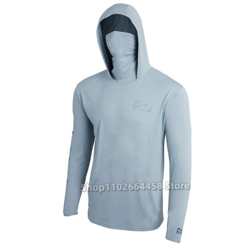 Quick-Dry Fishing Shirt With UPF 50 Sun Protection Dust-Resistant Face Cover Lightweight Breathable Men Women