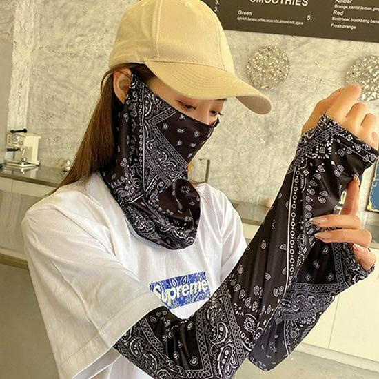Маска для лица и защита шеи Paisley с защитой от УФ-лучей для мужчин и женщин - Идеально для весны, лета, велоспорта и вождения