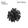 Hot Sea Stoppers Plastic Black Soft and Hard Bean Fishing Floats Beads Round