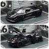 Koenigsegg Jesko Attack Суперкар Симуляция Литые и Игрушечные Транспортные Средства Звуки и Свет Машинка с Инерционным Двигателем 1:32 Подарки из сплава для детей