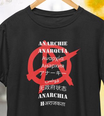 Международная Анархия Панк-Рок Футболка / Ретро Винтаж Пистолеты Красс Протестная Футболка