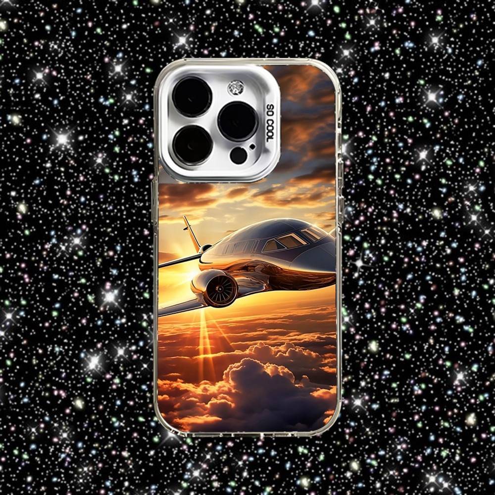 Чехол для телефона с изображением самолета для iPhone 16,15,14,13,12,11,Pro,XS,Max,Plus,Mini,SE Белый Конфетный Матовый Ударопрочный Чехол