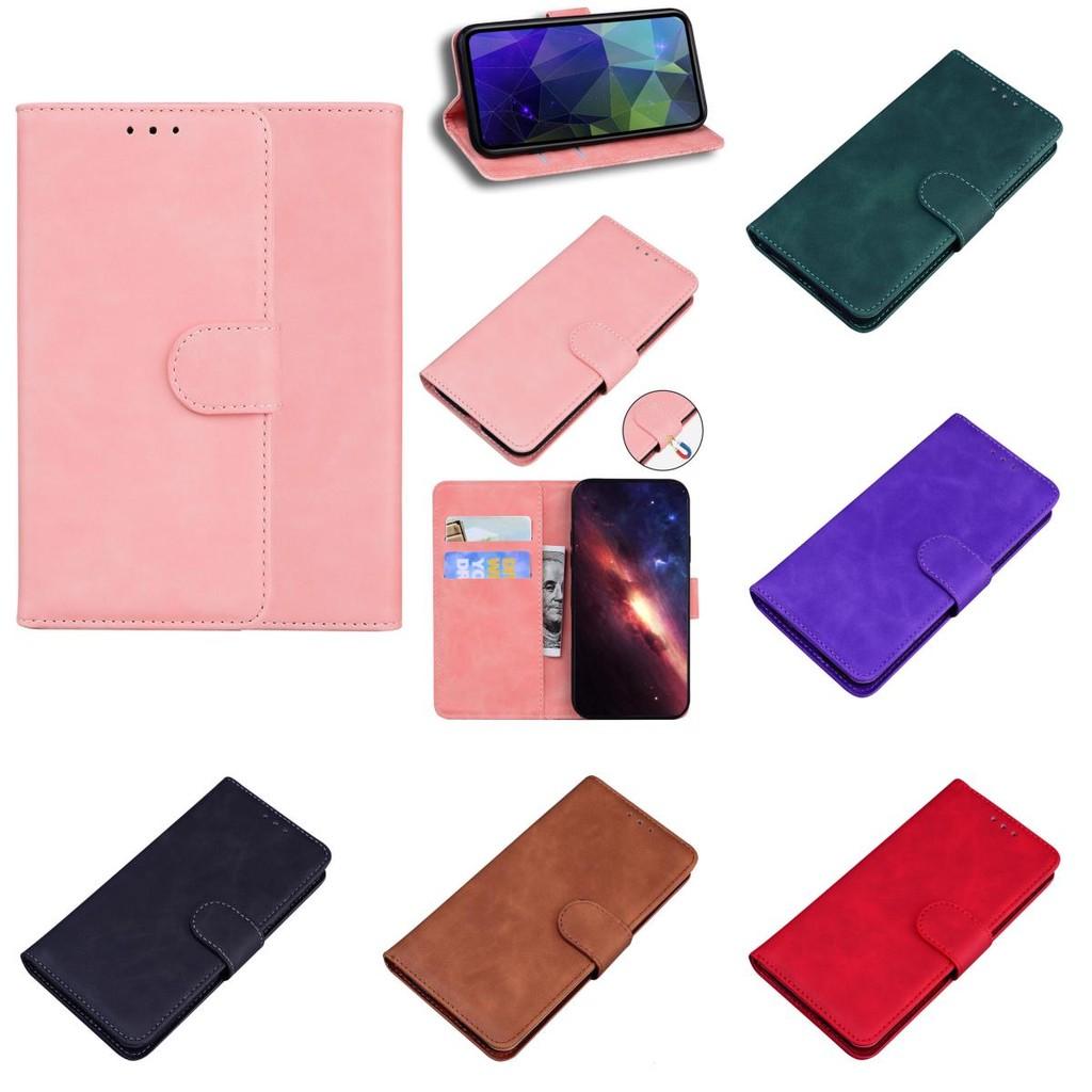 Galaxy For A06 Solid Color Skin Leather Phone Case Women Men Magnetic
