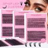 Eyelash Book Diy Single Tuft Eyelash Set, Natural Thick False Eyelashes 240 Tufts D Song Segmented Hair