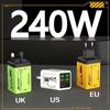 USB A+C 240W Charger Plug EU/US/UK USB C Charger Phone Charger Adapter for Huawei/Xiaomi/Samsung