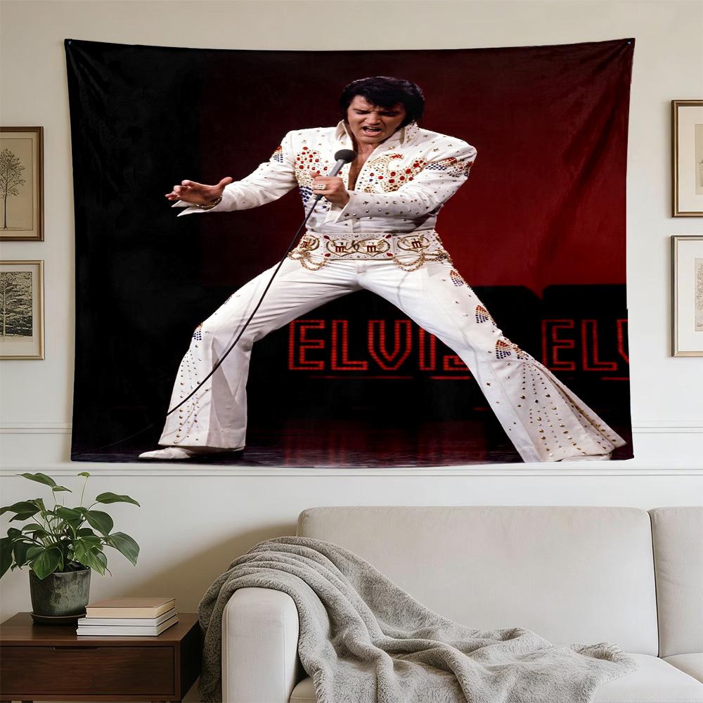 Elvis Presley Performance Large Size Wall Tapestry, Room Aesthetic Decor for Living Room Party Background,Perfect Gift