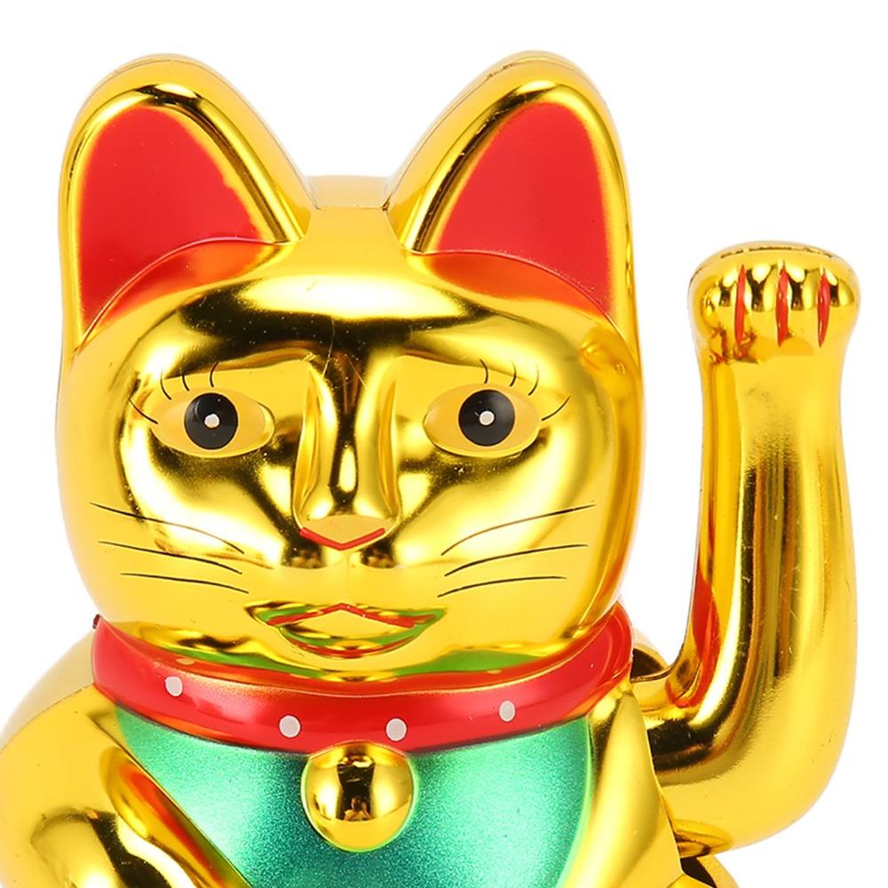 Plastic Feng Shui Fortune Cat golden Home Auspicious Decor Restaurant & Hotel Decor