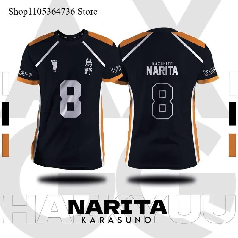 Косплей-футболка Haikyuu Karasuno Yamaguchi 12, летняя с коротким рукавом для