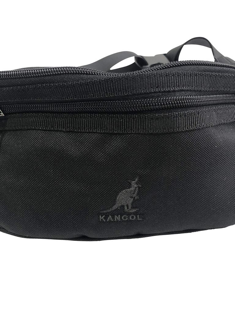 Поясная сумка поясная сумка кроссбоди унисекс [Kangol] (ЧЕРНЫЙ×ЧЕРНЫЙ)