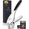 NIGILIQ Garlic Press [Supervised by Professional Chefs] Includes Instruction Manual, Hygiene Inspected, Compatible with Ginger, Garlic Crusher, Garlic