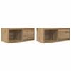 VidaXL TV Furniture 2 Pcs Artisan Oak 60x31x25.5cm Engineered Wood, TV Stand, Hi-fi Cabinet, Entertainment Center, 861453