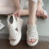 Sandals High Heels Fish Billed Women's Shoes Thick Soles Sloping Heels Sandals Hollowed Out Casual Shoes