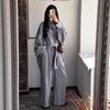 Женский комплект из двух предметов: блузка больших размеров с пышными рукавами и широкие брюки, Осень 2025