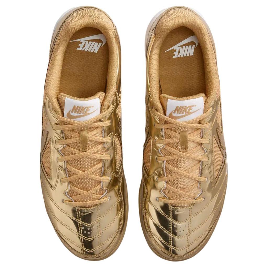 Nike Кроссовки Gato LV8 Liquid Gold Unisex с металлическим-золотым покрытием White Gum-Light-Brown IB3566-700