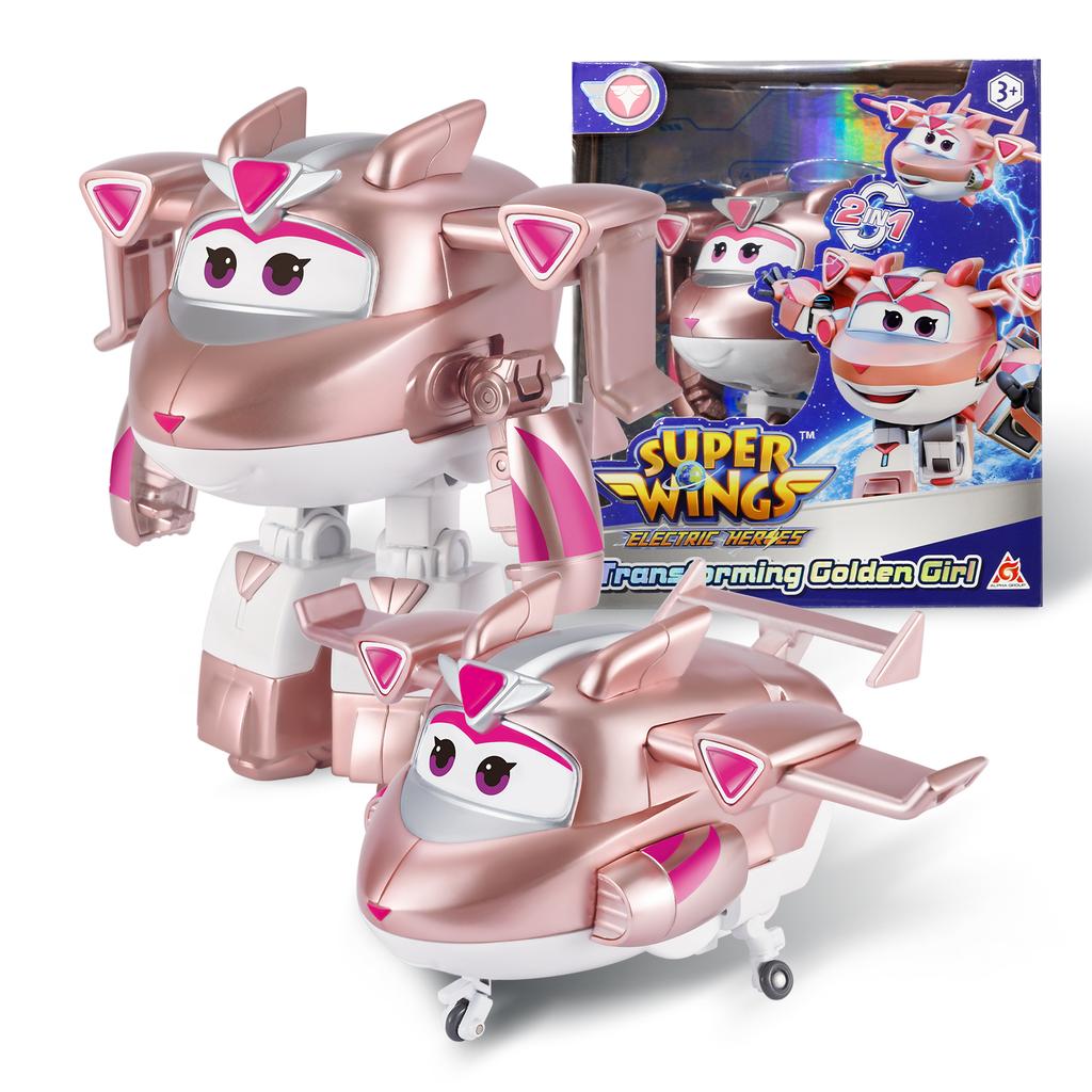 Super Wings S8 NEW Dizzy 5 Inches Transforming Transform from Airplane to Robot in 10 Steps Deformation Action Figures Kid Toys