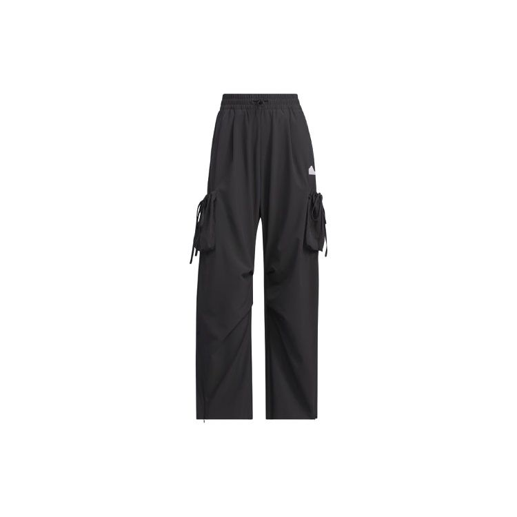 Adidas Dance Woven Tracksuit Bottoms Solid Color Three-Dimensional Pocket Loose Straight Weave Sports Pants Women Bottoms Black JI9787