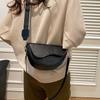 Textured Retro Casual Large Capacity Solid Color New Popular Broadband Crossbody One Shoulder Underarm Saddle Women's Bag