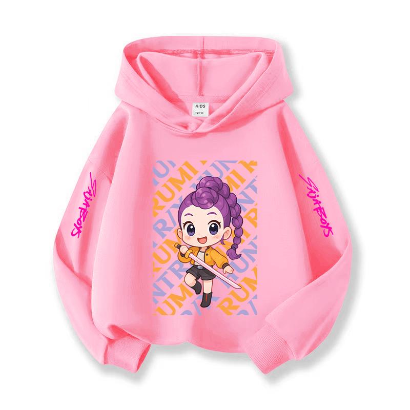 K-pop Хэллоуин Детская толстовка с капюшоном Рождественская повседневная одежда Корейский стиль Уютный топ для детей Девочек Мальчиков Праздничный подарок