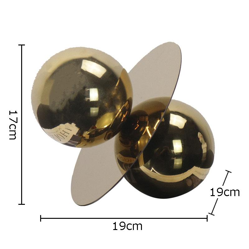 Золотой шар из нержавеющей стали, абстрактные поделки, украшение для стола, сферичность, геометрические произведения искусства, украшения, эстетика комнаты, декор