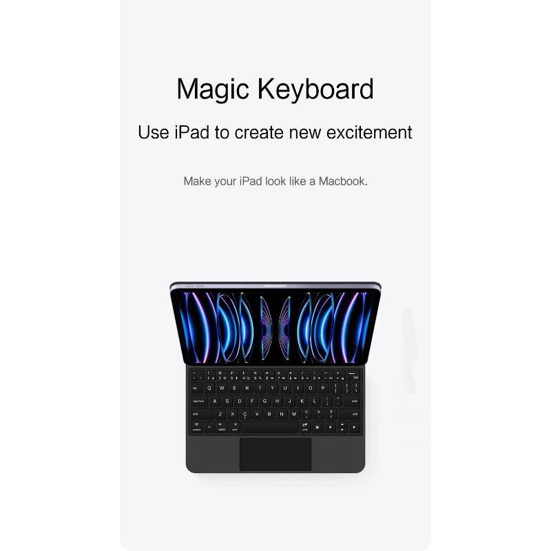 Magic Keyboard for iPad Pro 11 12.9 Air 4 Air 5 for iPad 10th Generation Pro 12.9 6th 5th 4th 3rd Gen Smart Cover Magnetic Case