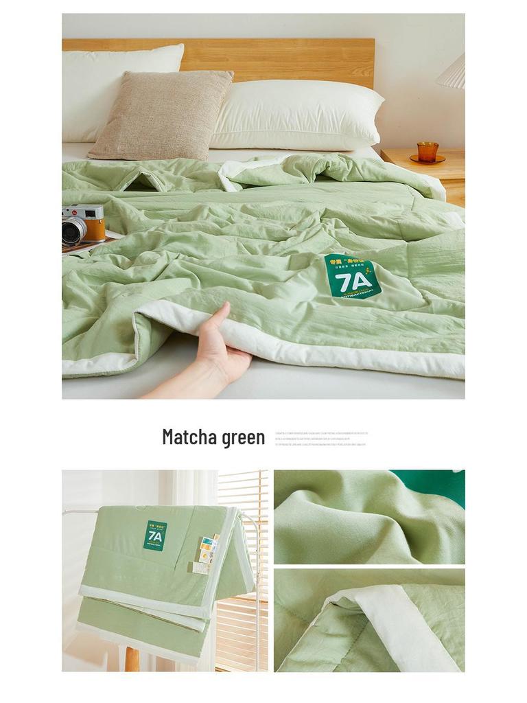 7A Antibacterial Summer Air Conditioner Quilt - Washable Cooling Cotton Quilt for Dorms and Students