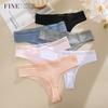 Women Pure Cotton Panties Low-Waist G-String Sexy Lace Floral Thongs Soft and Breathable S-XL