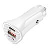 Car Charger - E.F.CONNECTION - Quick Charge - 2 USB Ports - White - Compatible Smartphones