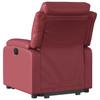 Recliner with Rising Aid Burgundy Artificial Leather