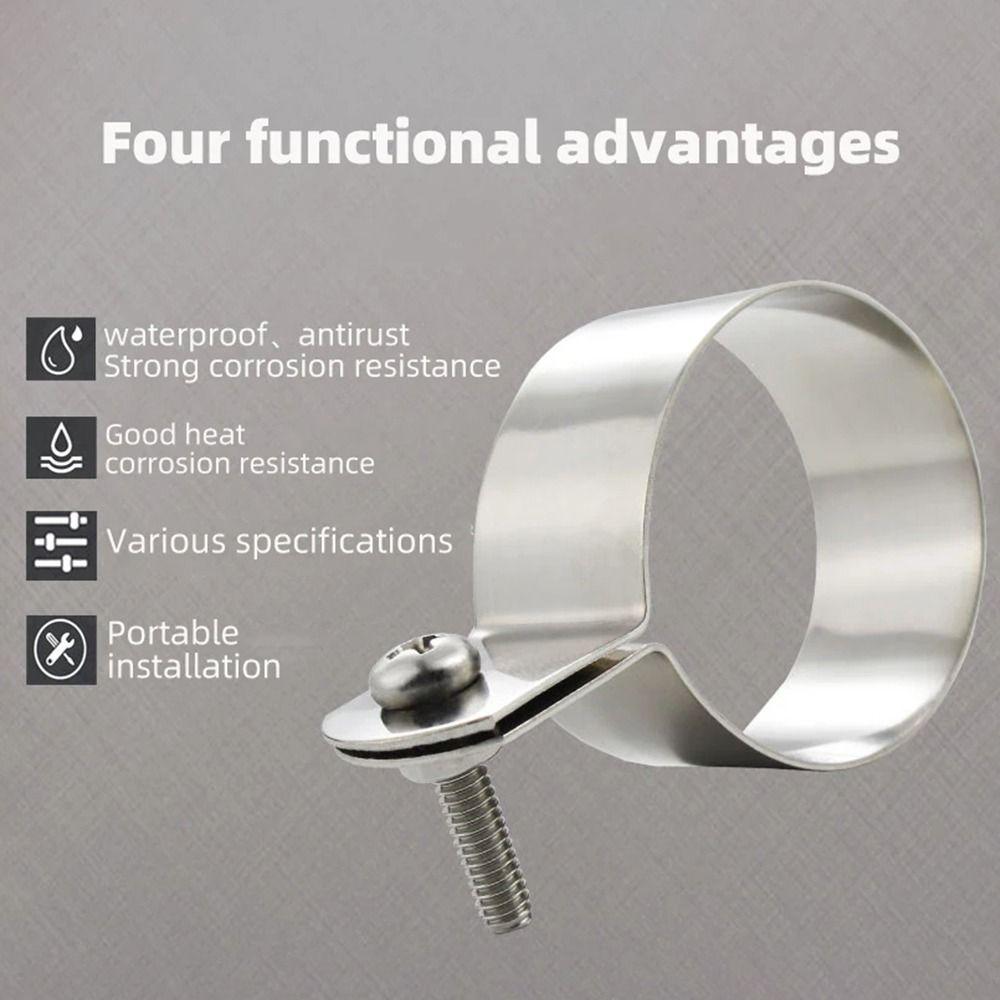 1 шт. Заземляющий зажим из нержавеющей стали 304 с винтами, гайками, пряжкой для трубы, новый хомут для шланга